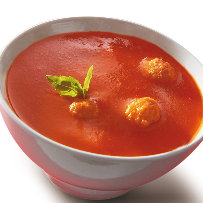 Soupe tomates et boulettes Soupe tomates et boulettes