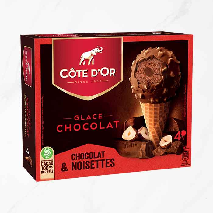 4 Cônes Côte d'or chocolat