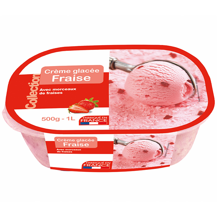 Crème glacée à la fraise