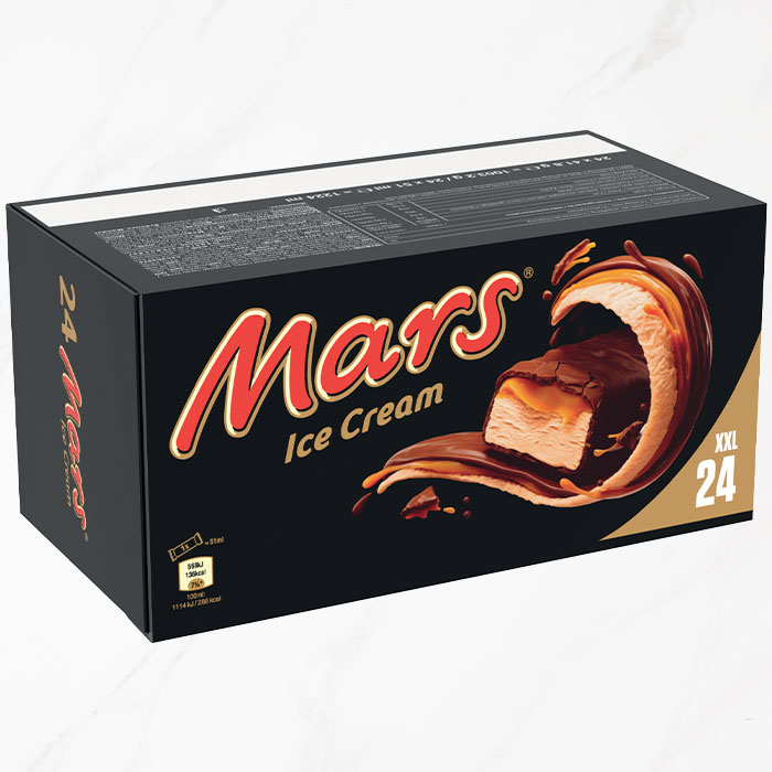 Mars, mini barres glacees, la boite de 10 - 212 g - Tous les produits  glaces - Prixing