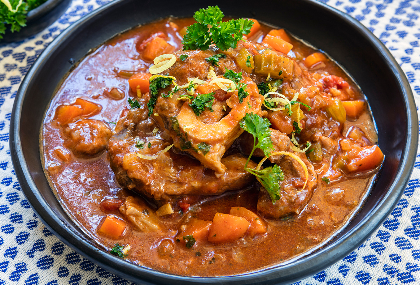 Osso buco de veau à la Milanaise