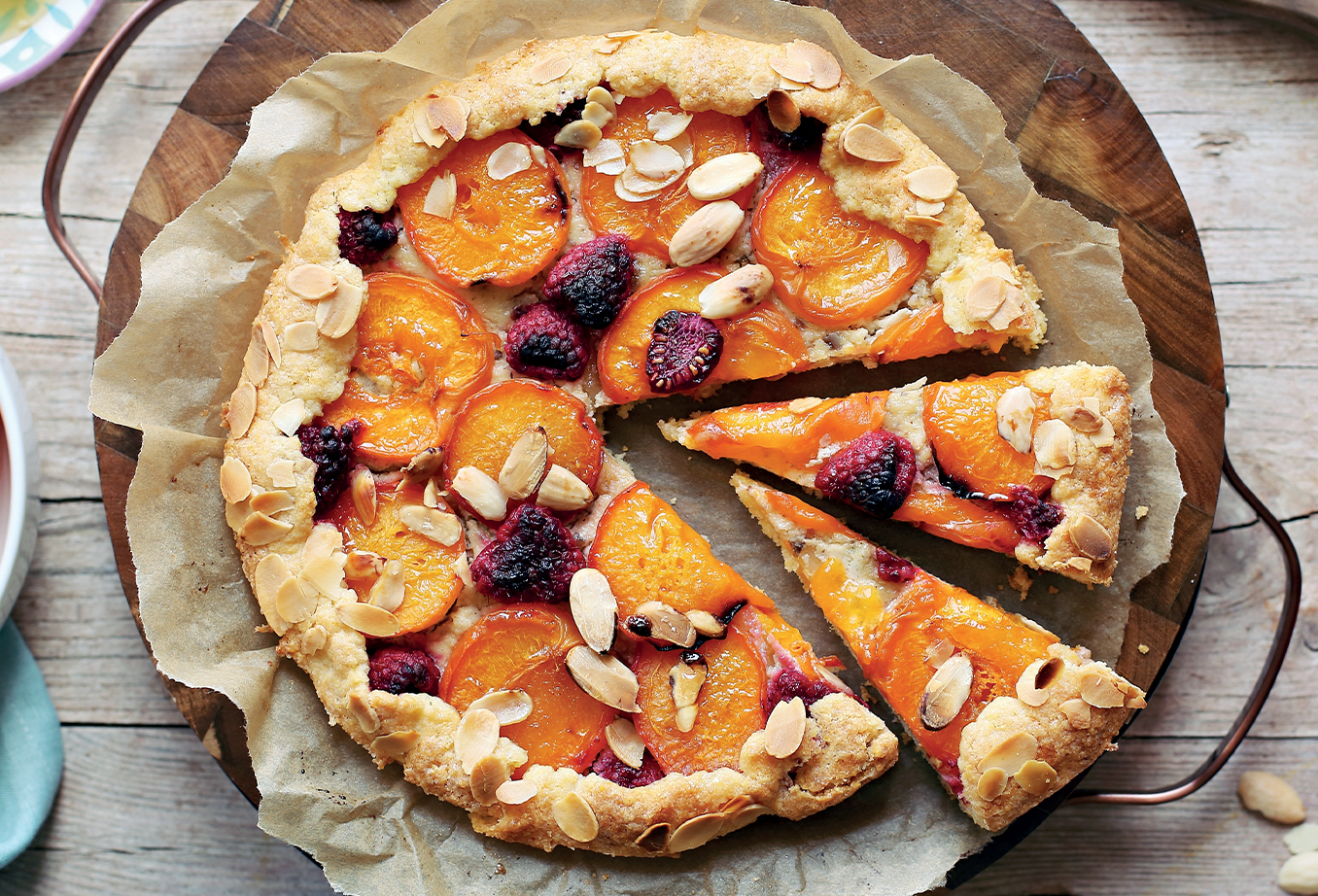 Tarte aux abricots et à la framboise