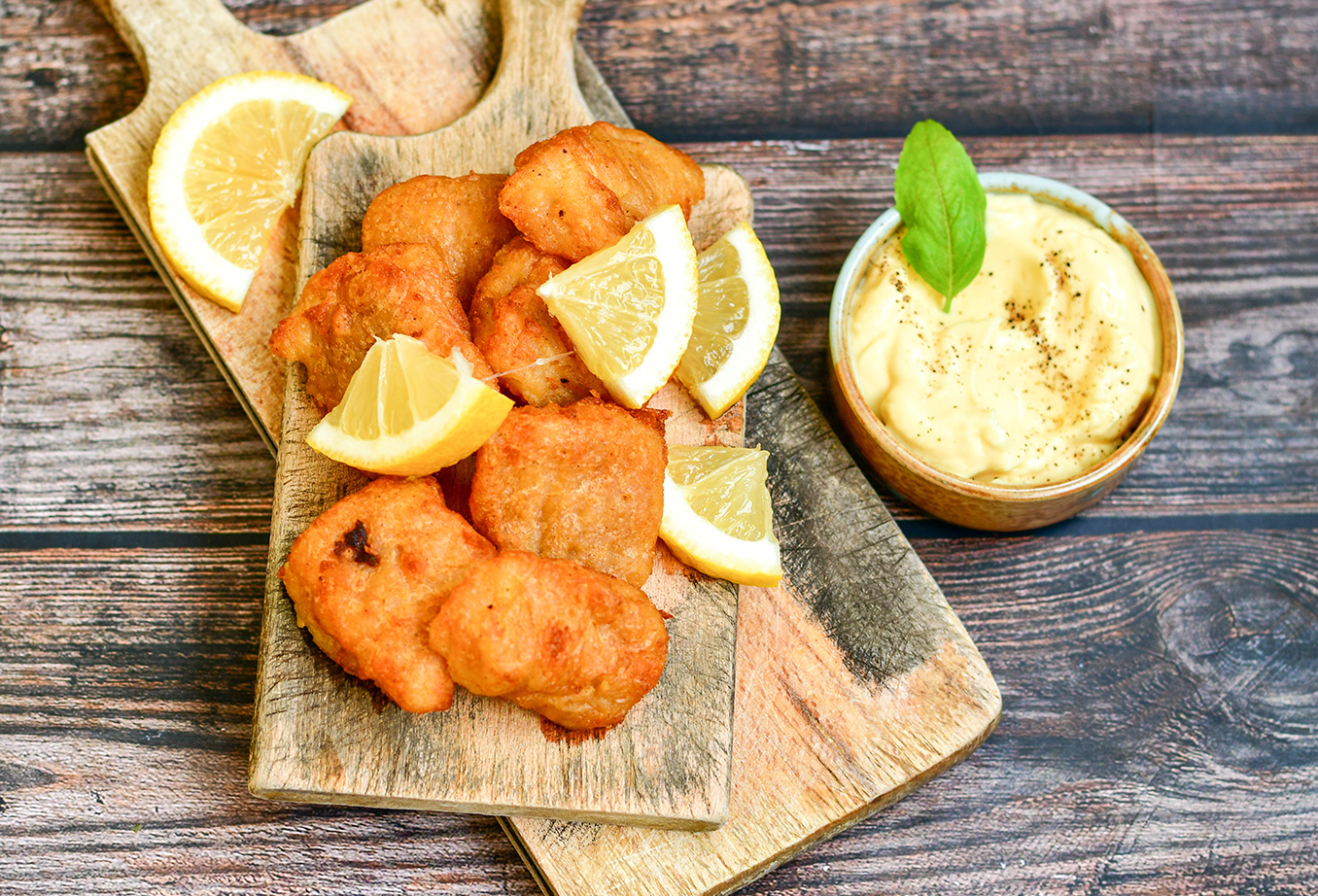 Nuggets de poisson et sauce aïoli