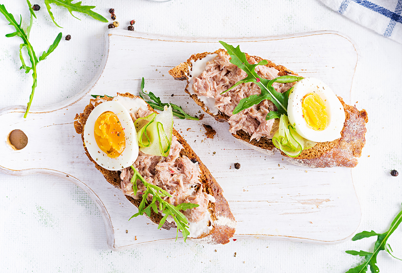 Tartines gourmandes de thon et de fromage frais